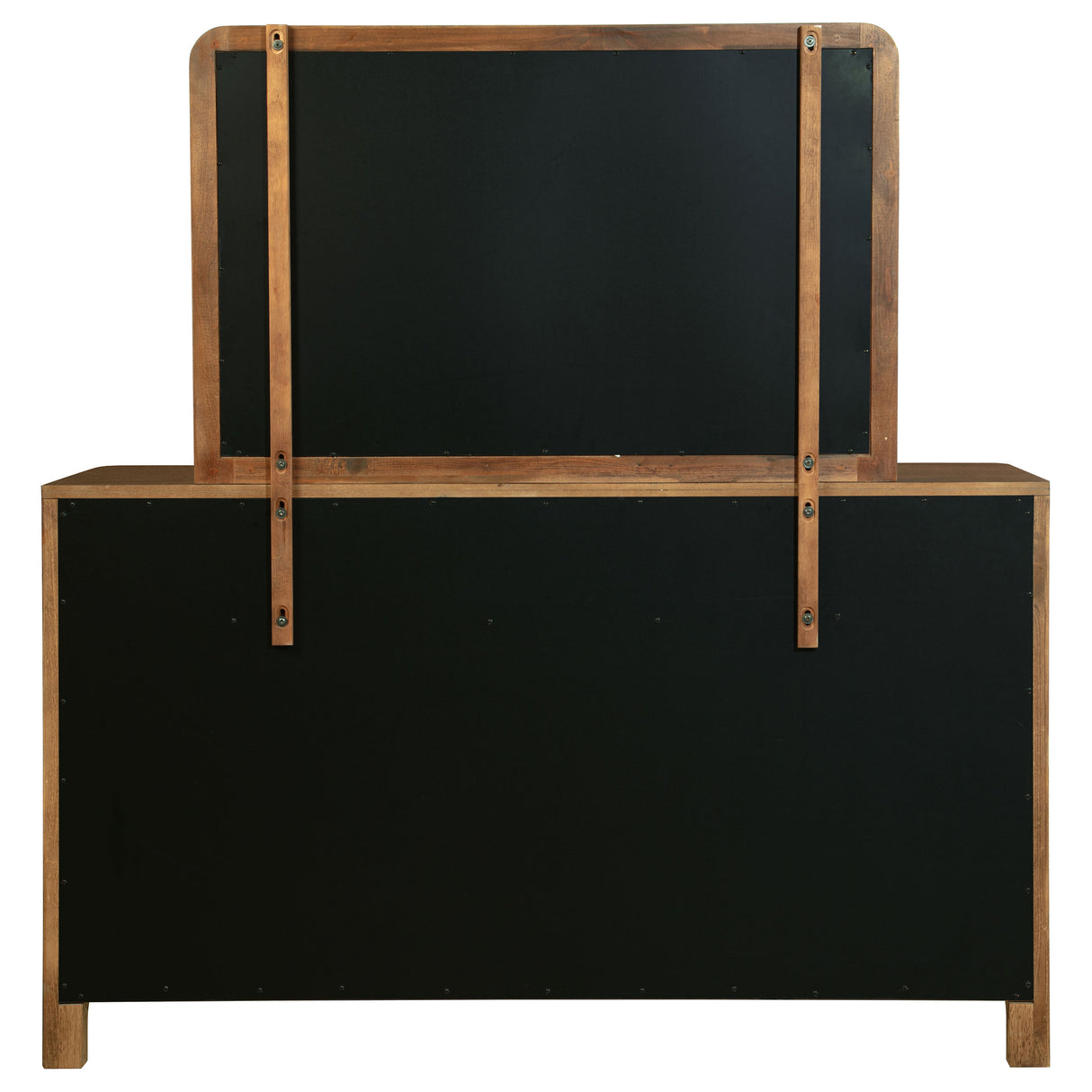 Maderia 8-Drawer Dresser and Mirror Walnut