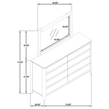 Maderia 8-Drawer Dresser and Mirror Walnut