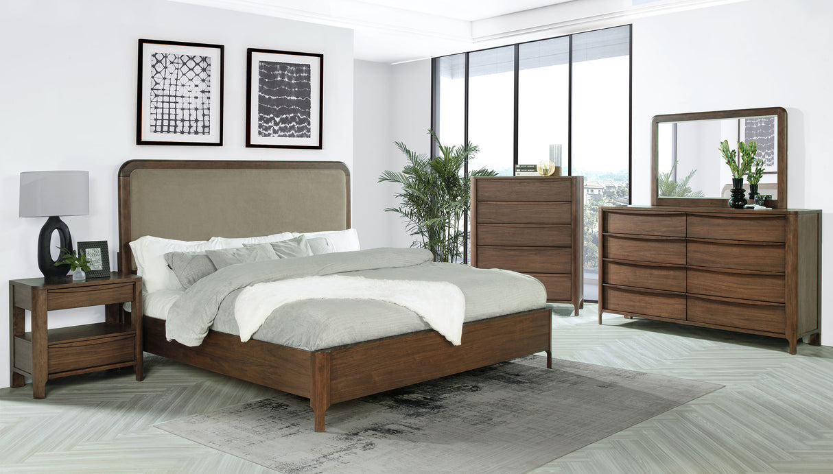 Maderia 8-Drawer Dresser and Mirror Walnut