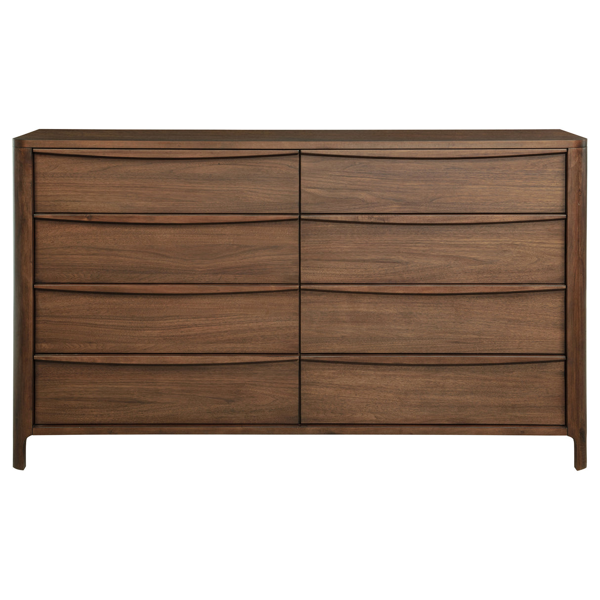 Maderia 8-Drawer Dresser Cabinet in Walnut