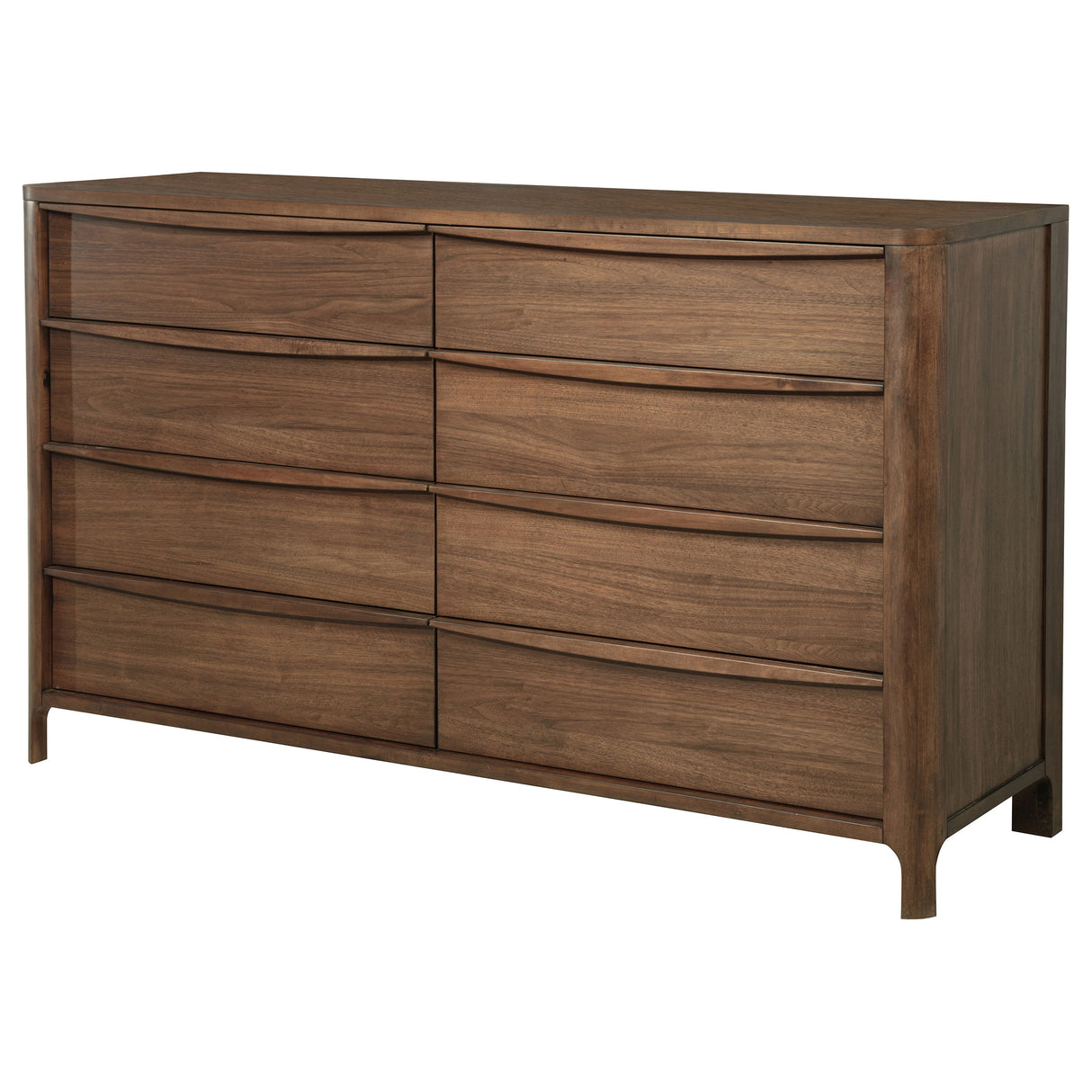 Maderia 8-Drawer Dresser Cabinet in Walnut