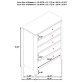 Maderia 5-Drawer Chest of Drawers Walnut