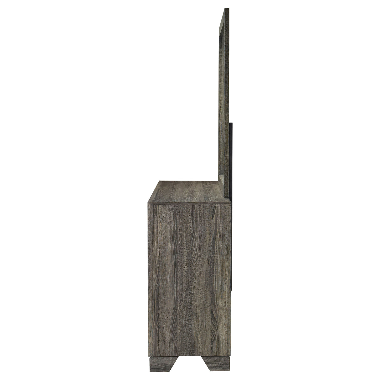 Wright 6-Drawer Dresser and Mirror in Brown Oak