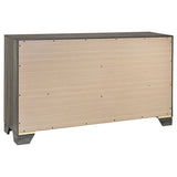 Wright 6-Drawer Dresser Cabinet in Brown Oak