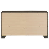 Wright 6-Drawer Dresser Cabinet in Brown Oak