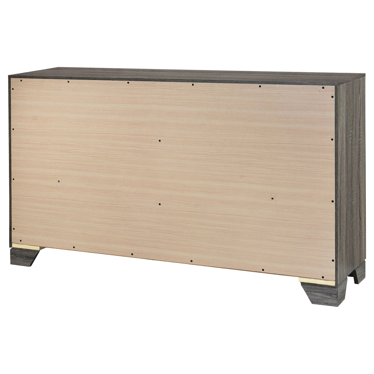 Wright 6-Drawer Dresser Cabinet in Brown Oak