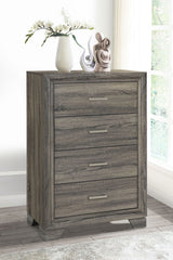 Wright 4-Drawer Chest of Drawers in Brown Oak