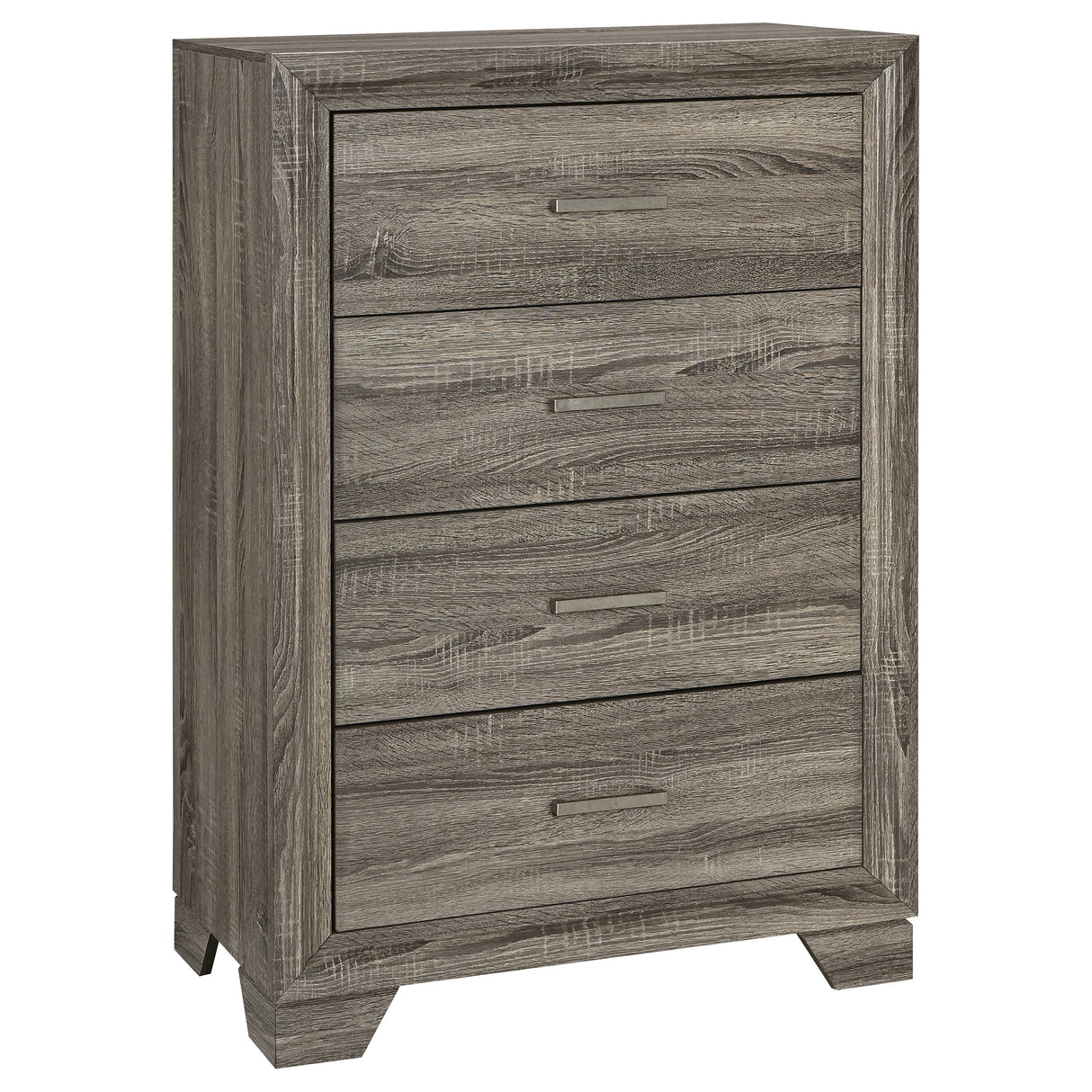 Wright 4-Drawer Chest of Drawers in Brown Oak