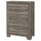 Wright 4-Drawer Chest of Drawers in Brown Oak