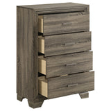 Wright 4-Drawer Chest of Drawers in Brown Oak