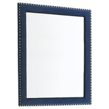 Melody Upholstered Dresser Mirror in Pacific Blue