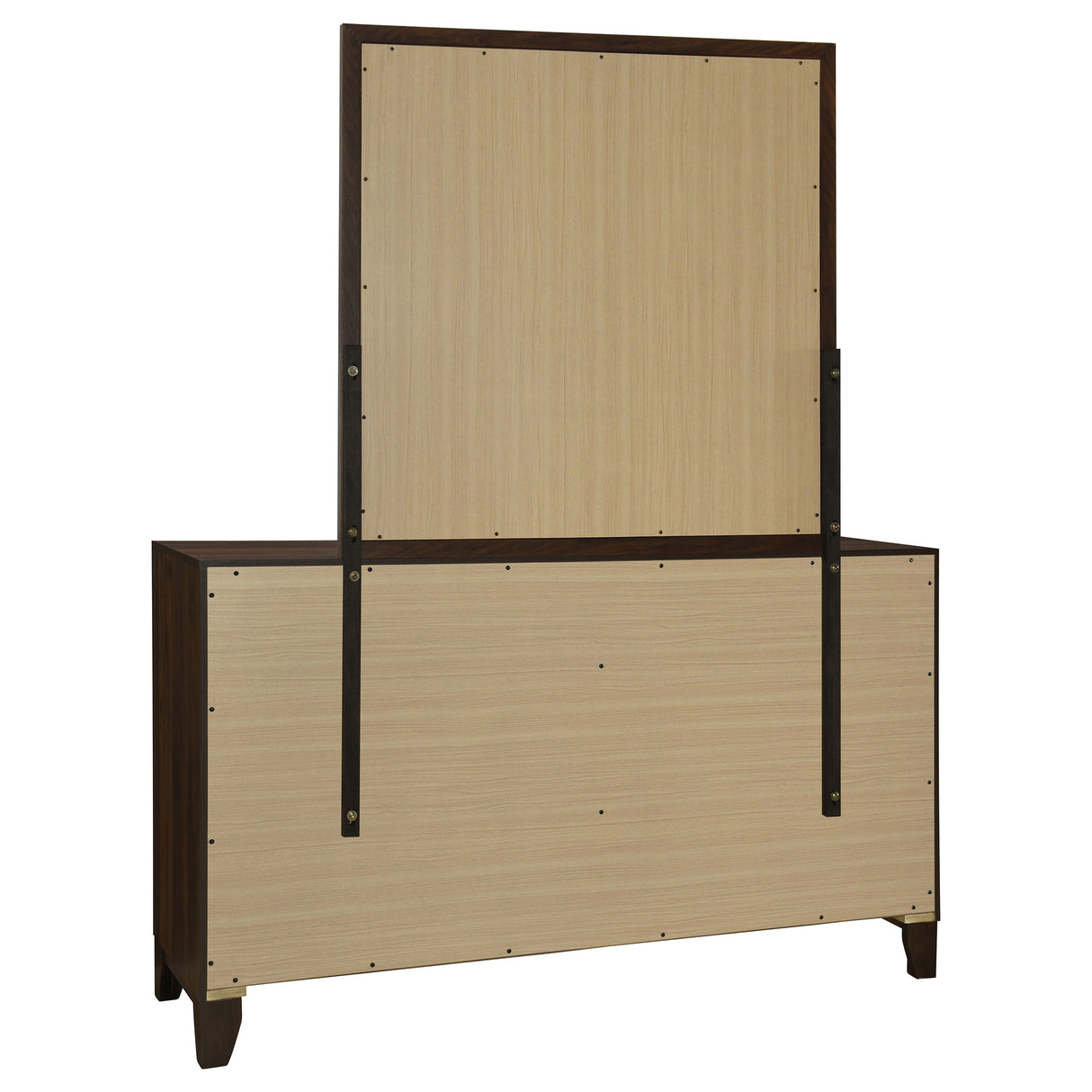 Welsley 6-Drawer Dresser and Mirror - Walnut