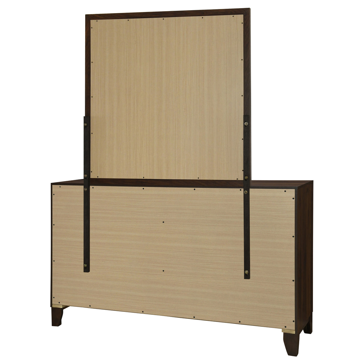 Welsley 6-Drawer Dresser and Mirror - Walnut