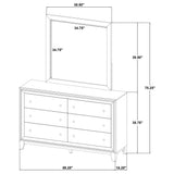 Welsley 6-Drawer Dresser and Mirror - Walnut