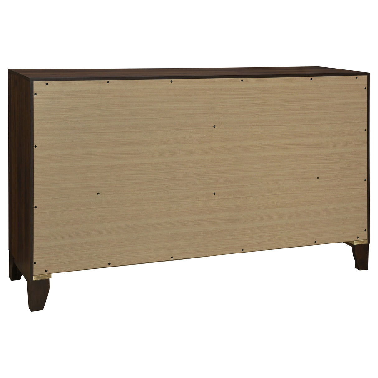 Welsley 6-Drawer Dresser Cabinet in Walnut