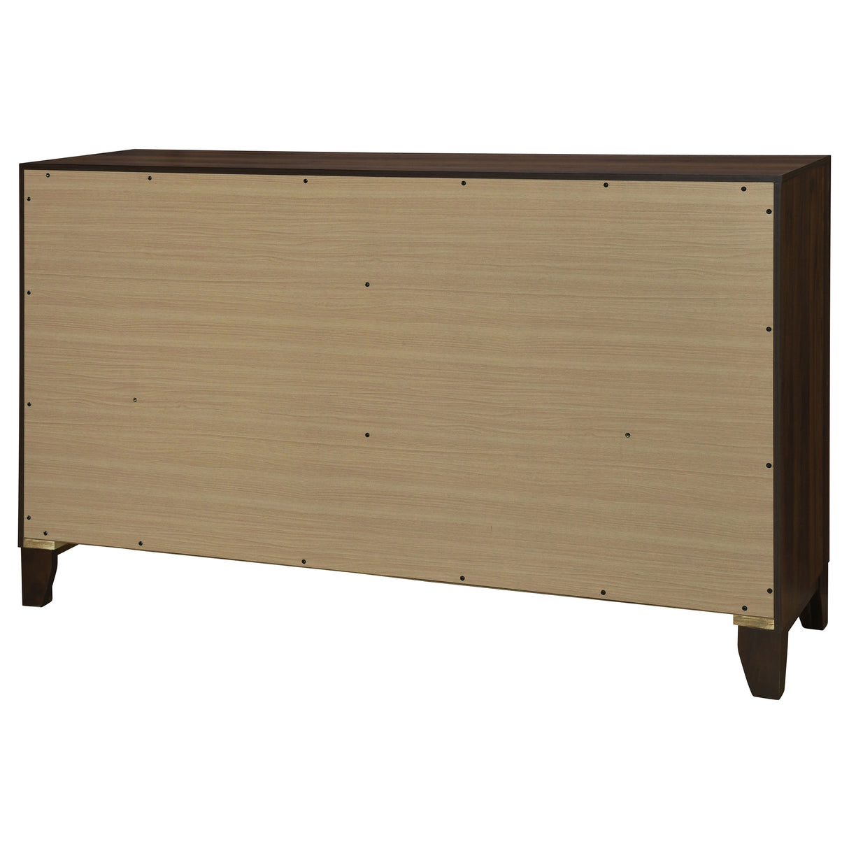Welsley 6-Drawer Dresser Cabinet in Walnut