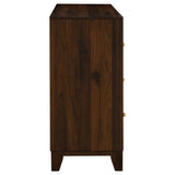 Welsley 6-Drawer Dresser Cabinet in Walnut
