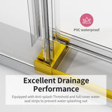 Frameless Sliding Shower Door With Soft- Close, 3 / 8" Tempered Glass