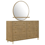 Arini 8-Drawer Dresser with Mirror, Sand Wash
