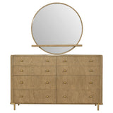 Arini 8-Drawer Dresser with Mirror, Sand Wash
