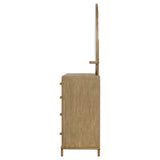 Arini 8-Drawer Dresser with Mirror, Sand Wash