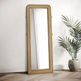 Arini Cane Weave Full Length Standing Floor Mirror - Sand Wash