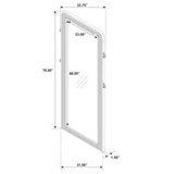 Arini Cane Weave Full Length Standing Floor Mirror - Sand Wash