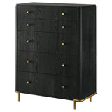 Arini 5-Drawer Bedroom Chest - Black