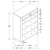 Arini 5-Drawer Bedroom Chest - Black
