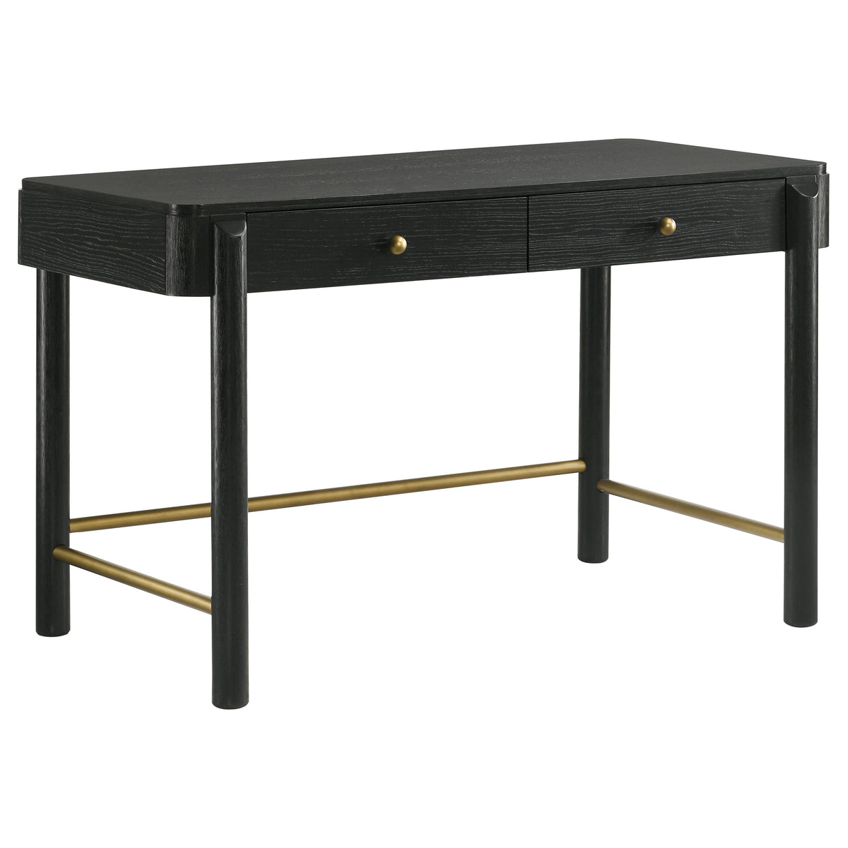Arini 2-Piece Black Makeup Vanity Table and Mirror Set