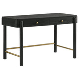 Arini 2-Piece Black Makeup Vanity Table and Mirror Set