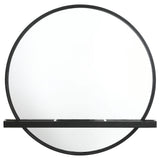 Arini 2-Piece Black Makeup Vanity Table and Mirror Set