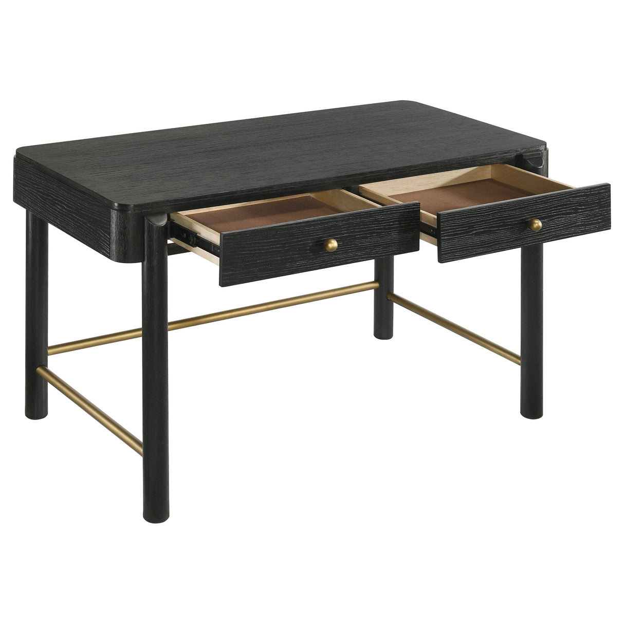 Arini 2-Drawer Vanity Desk - Black Ash