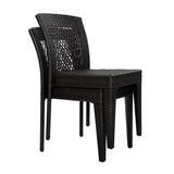 7 Piece Outdoor Dining Set With Table And 6 Chairs - Brown Multi