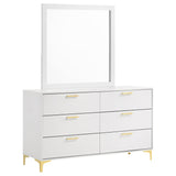 Kendall 6-Drawer Dresser with Mirror - White