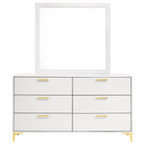 Kendall 6-Drawer Dresser with Mirror - White