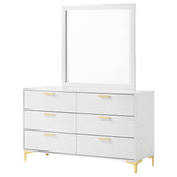 Kendall 6-Drawer Dresser with Mirror - White