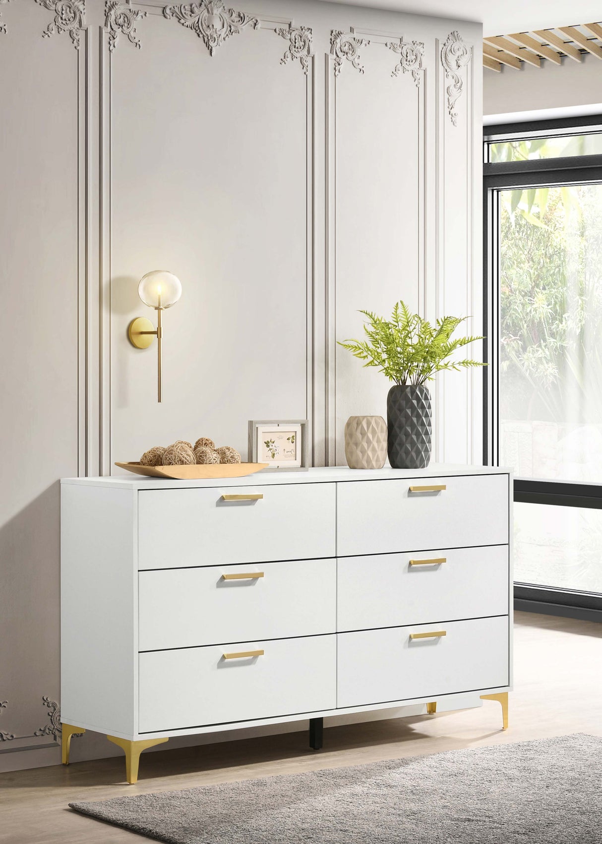 Kendall 6-Drawer Dresser in White