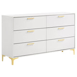 Kendall 6-Drawer Dresser in White
