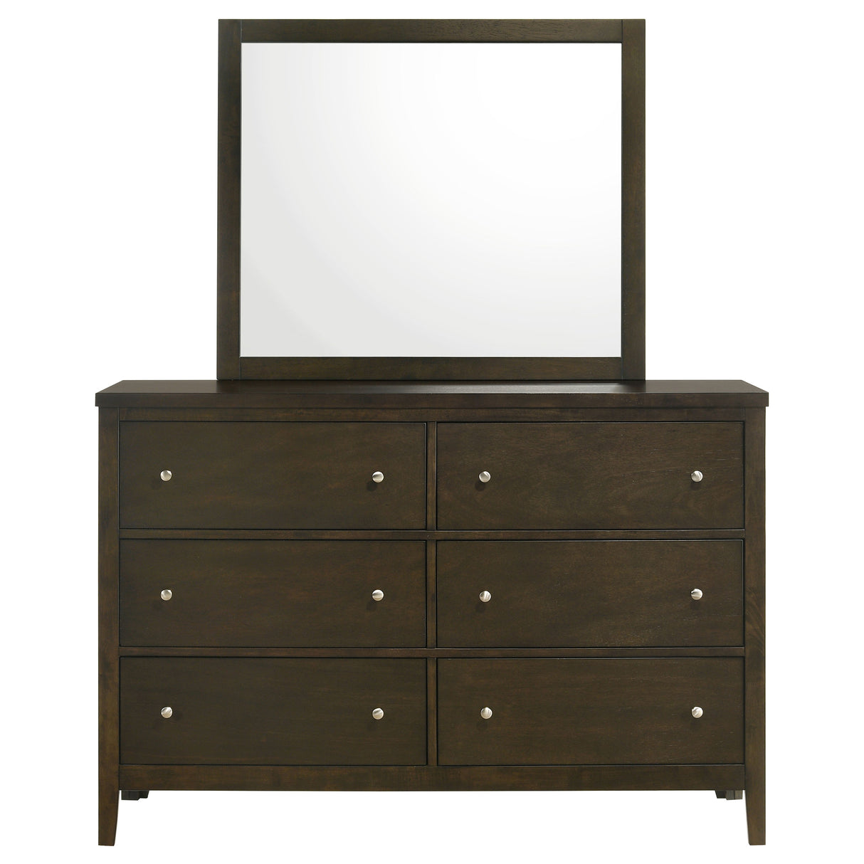 Wilkes 6-Drawer Dresser and Mirror Dark Cocoa