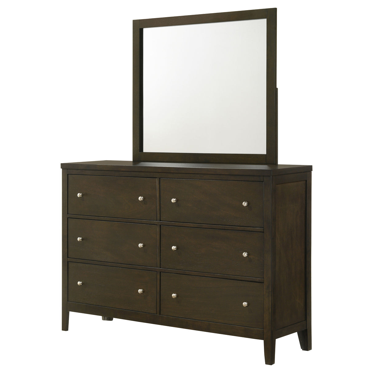 Wilkes 6-Drawer Dresser and Mirror Dark Cocoa