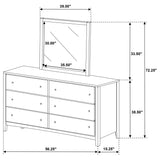 Wilkes 6-Drawer Dresser and Mirror Dark Cocoa
