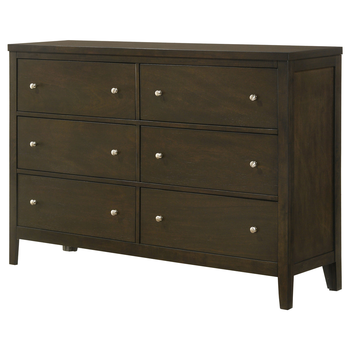 Wilkes 6-Drawer Dresser Cabinet, Dark Cocoa