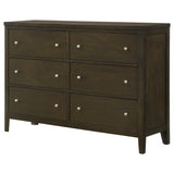 Wilkes 6-Drawer Dresser Cabinet, Dark Cocoa