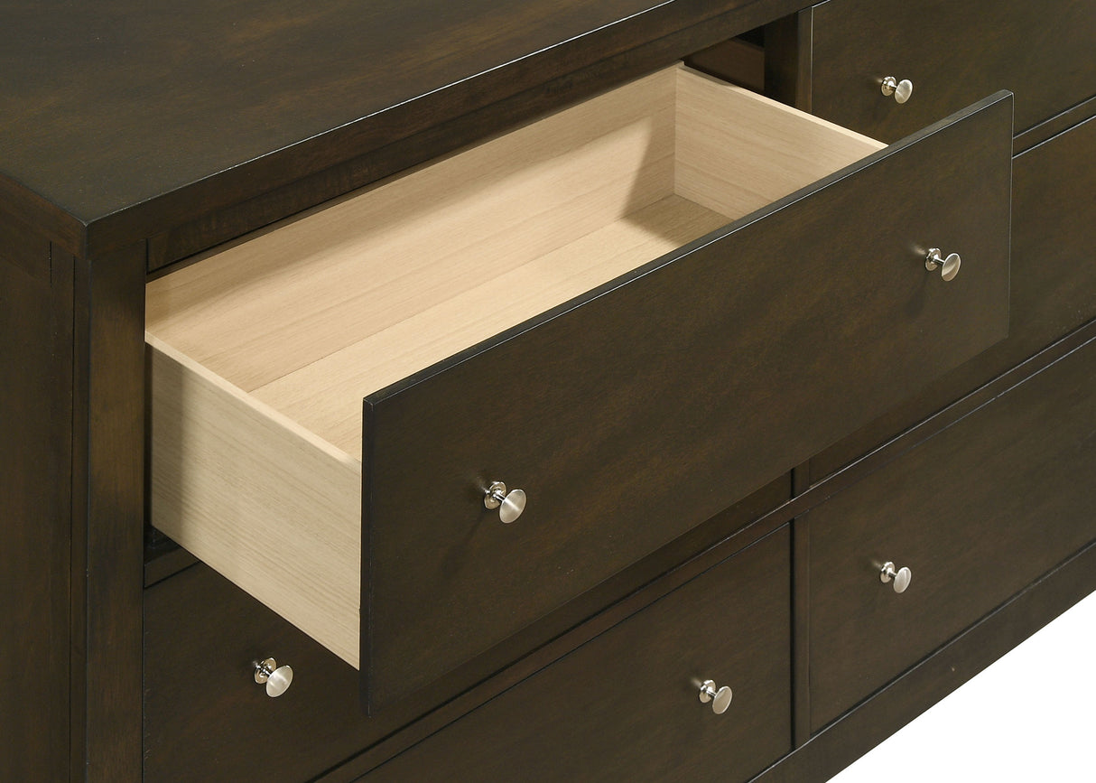 Wilkes 6-Drawer Dresser Cabinet, Dark Cocoa