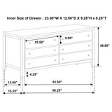 Wilkes 6-Drawer Dresser Cabinet, Dark Cocoa