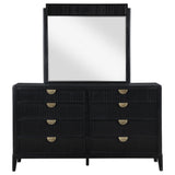 Brookmead 8-Drawer Dresser with Mirror in Black