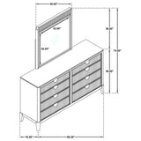 Brookmead 8-Drawer Dresser with Mirror in Black