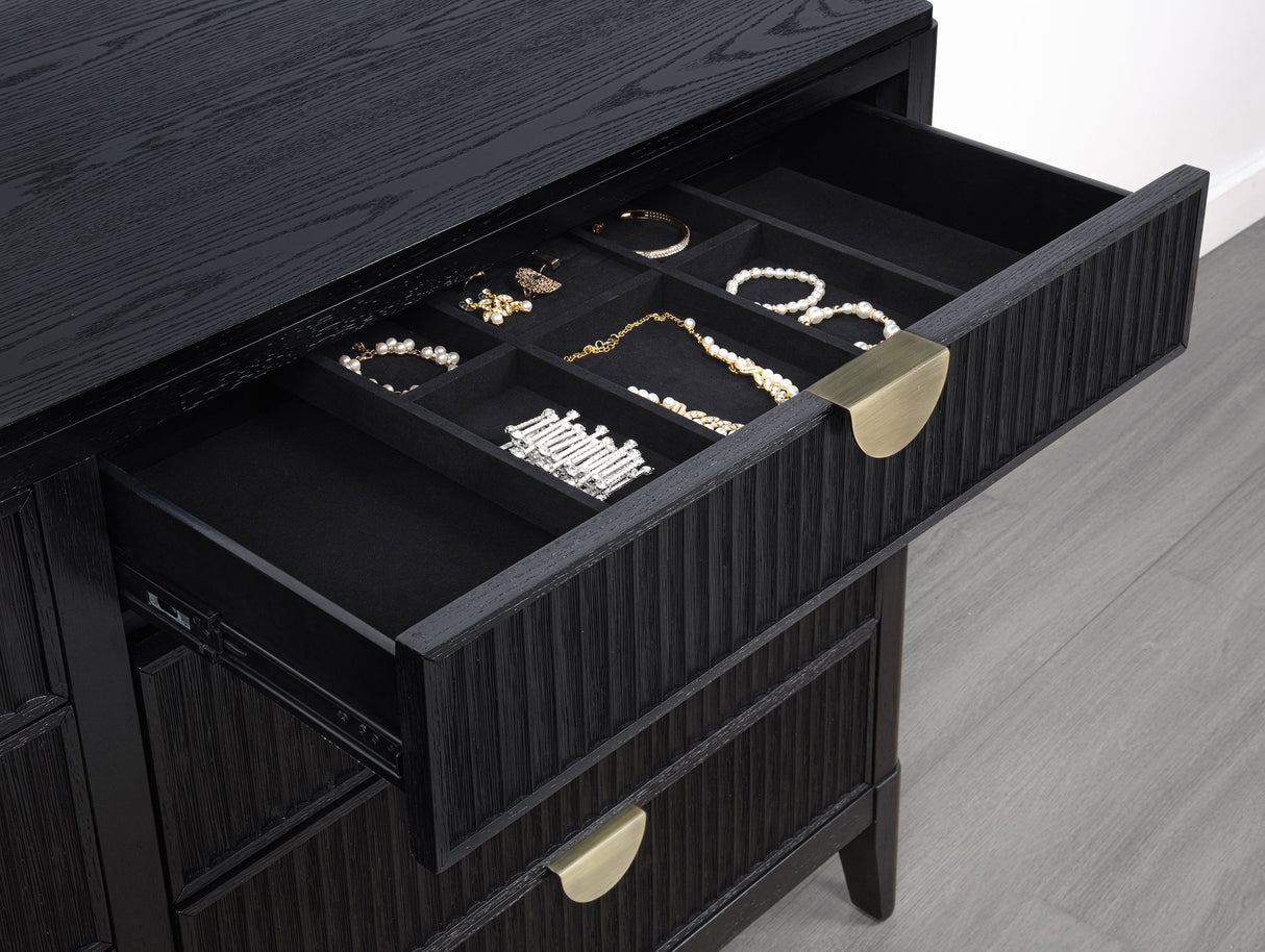Brookmead 8-Drawer Dresser in Black