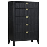 Brookmead 5-Drawer Bedroom Chest, Black